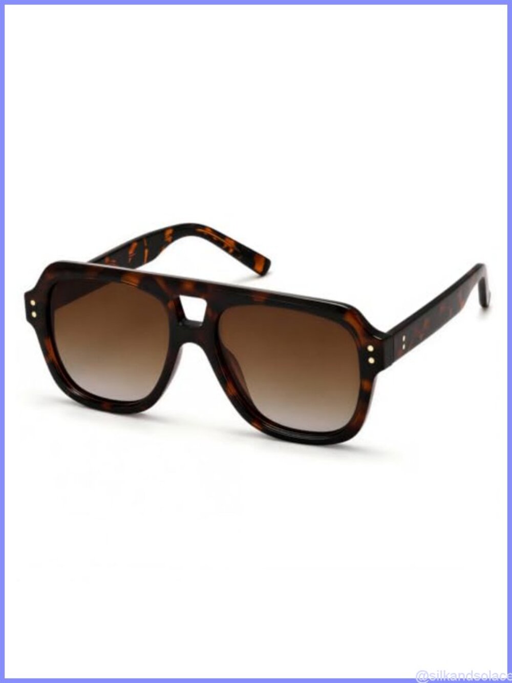 Oversized Retro Polarized Aviator Sunglasses UV400 Full Frame